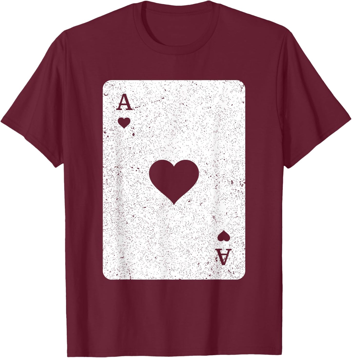 Ace Of Hearts Costume T-Shirt - T-Shirt | Maroon