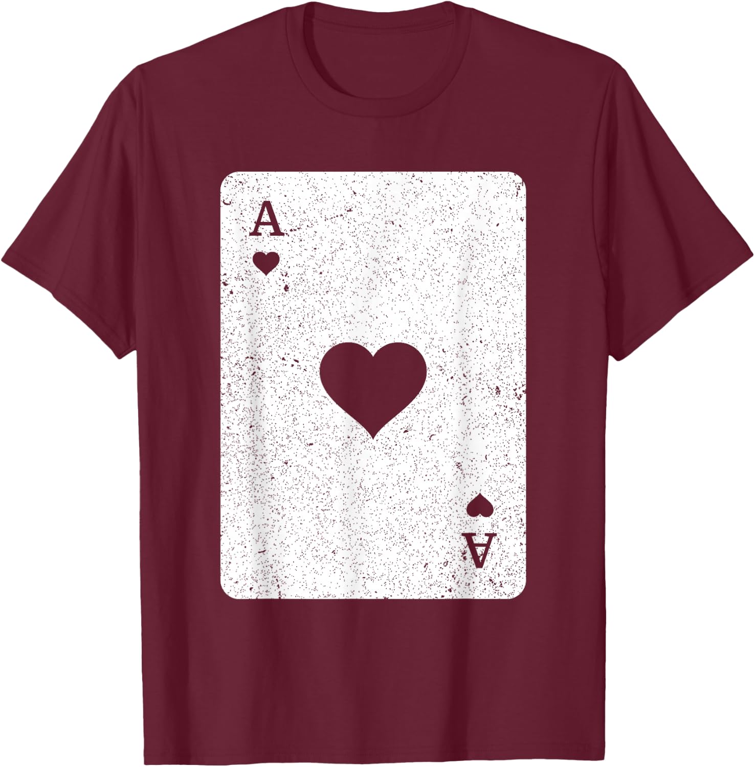 Ace Of Hearts Costume T-Shirt - T-Shirt | Maroon