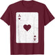 Ace Of Hearts Costume T-Shirt - T-Shirt | Maroon