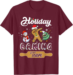Funny Cookie Baking Team Dabbing Christmas Holiday Costume T-Shirt - T-Shirt | Maroon