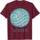 Avatar: The Last Airbender Painted Water Element Small T-Shirt - T-Shirt | Maroon