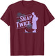 Wednesday Snap Twice Thing & Wednesday Silhouette Logo T-Shirt - T-Shirt | Maroon
