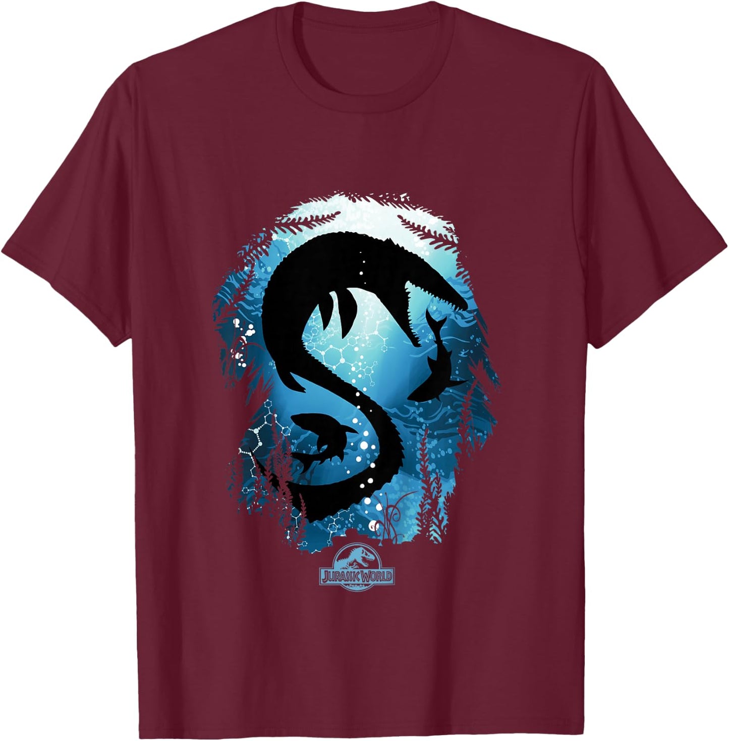 Jurassic World Mosasaurus T-Shirt - T-Shirt | Maroon