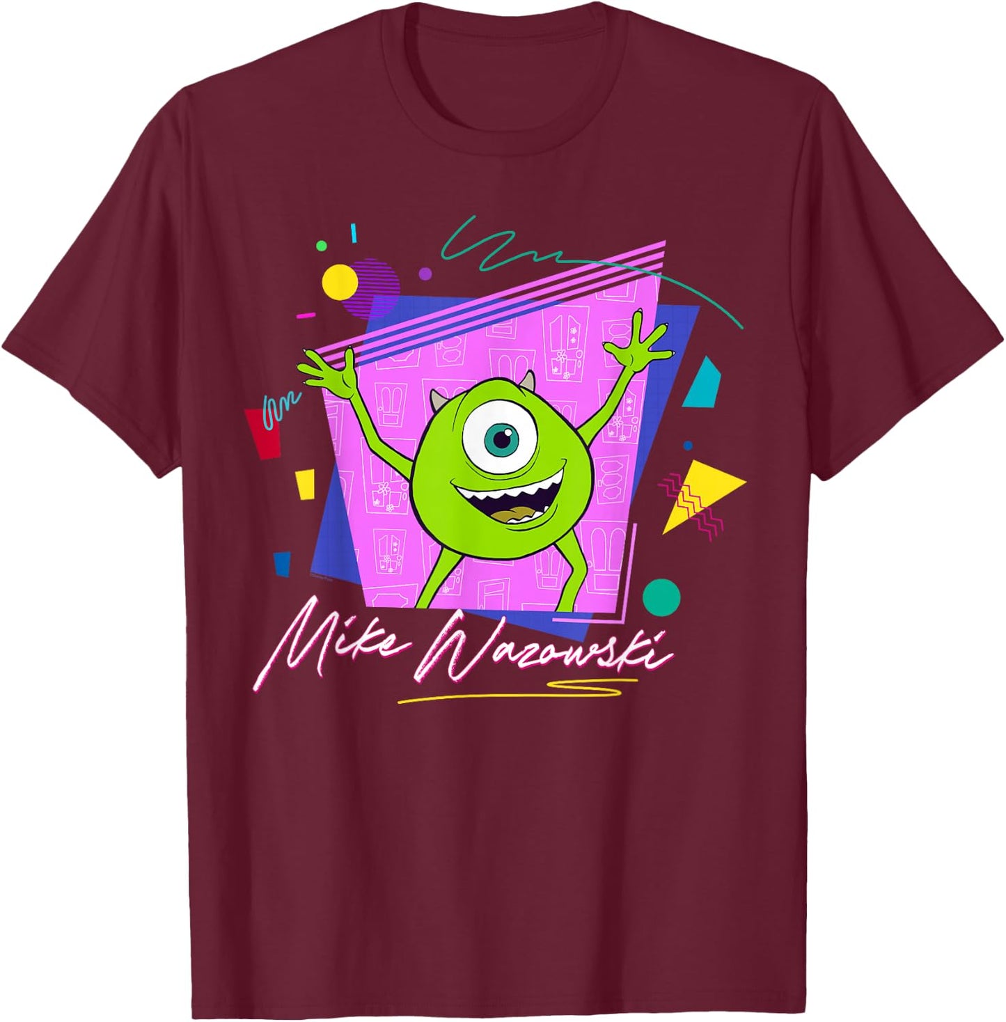 Disney & Pixar’s Monsters Inc Couples Matching Mike Wazowski T-Shirt - T-Shirt | Maroon