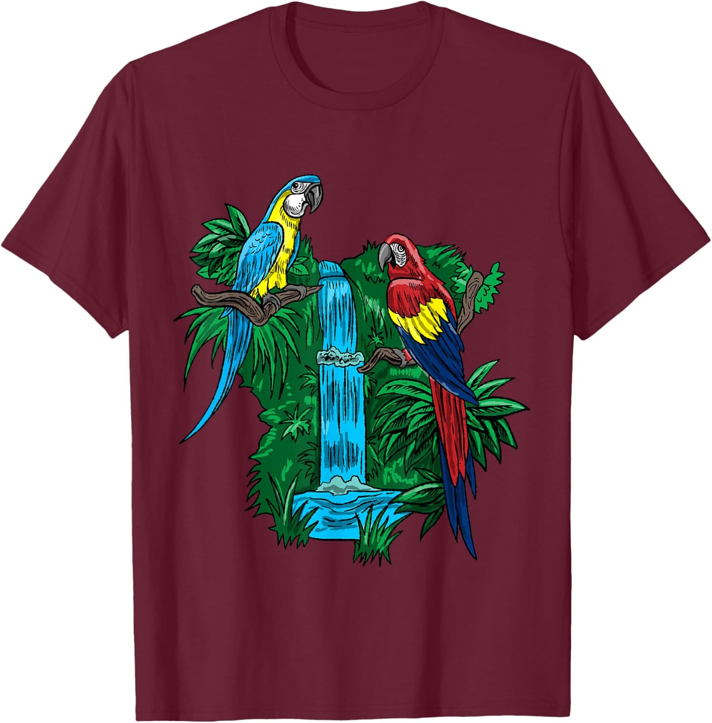 Parrot Funny Tropical Bird Cool Jungle Animal Gift T-Shirt - T-Shirt | Maroon