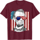 America USA Abe Lincoln 4th of July Men Boys Gift T-Shirt - T-Shirt | Maroon
