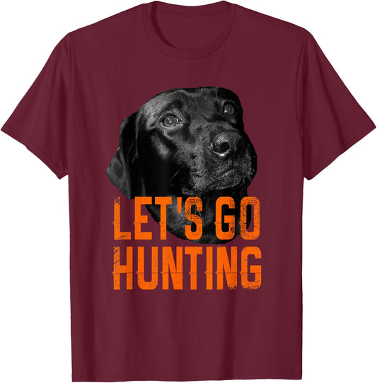 Black Lab Hunting Shirt Women Dog Lover Gift T-Shirt - T-Shirt | Maroon