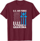 Proud Grandma US Air Force T Shirt - USAF Shirt T-Shirt - T-Shirt | Maroon
