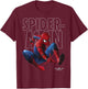 Marvel Spider-Man Homecoming Outlined Epic Jump Pose Small T-Shirt - T-Shirt | Maroon