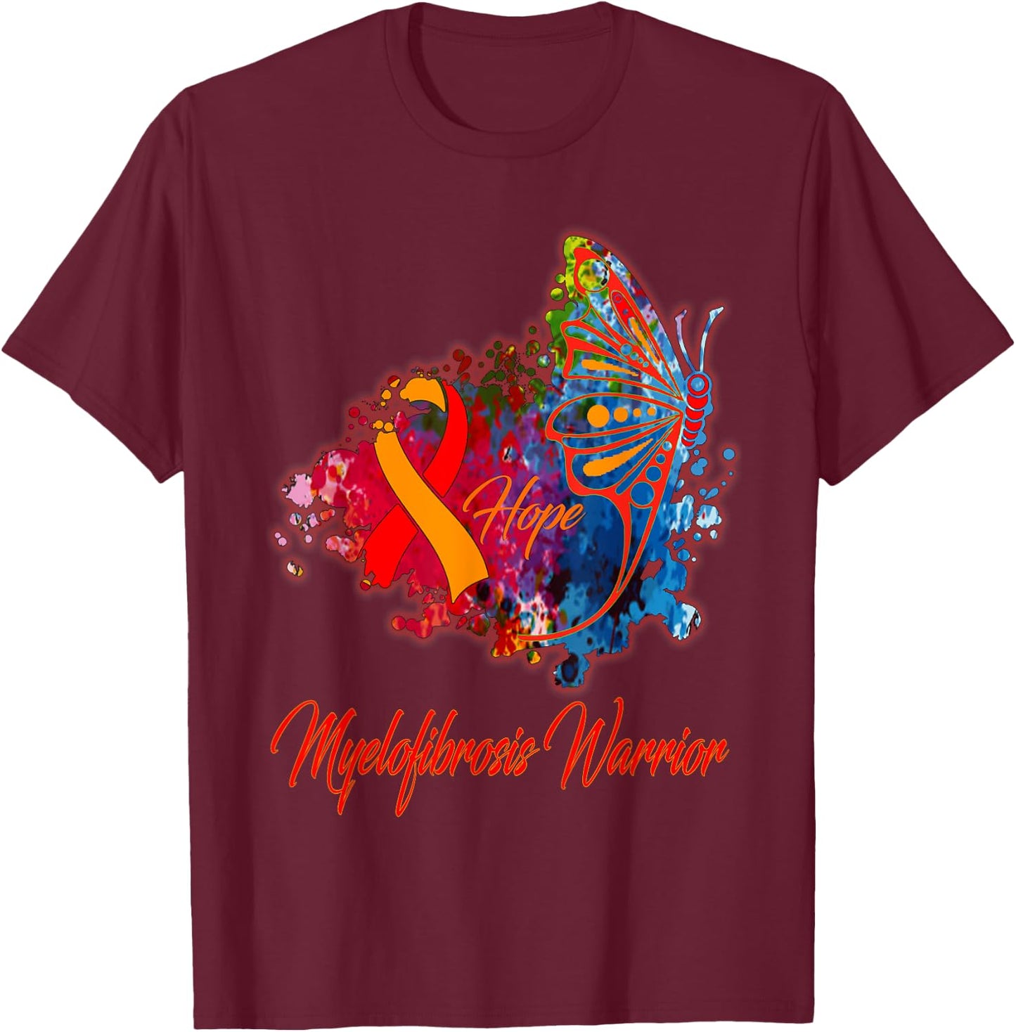 Myelofibrosis Awareness T-Shirt - T-Shirt | Maroon