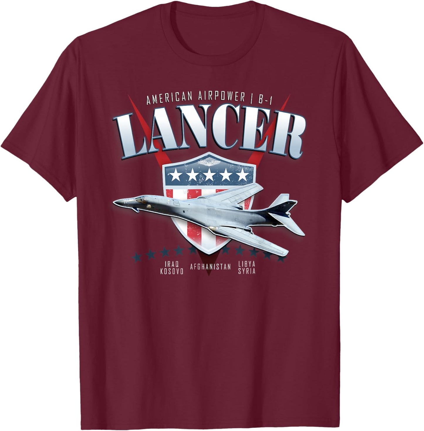 Bomber - B-1 Lancer T-Shirt - T-Shirt | Maroon
