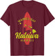 Waimea Bay Haleiwa Hawaii Surf Board Surfing Surfer Hawaiian T-Shirt - T-Shirt | Maroon