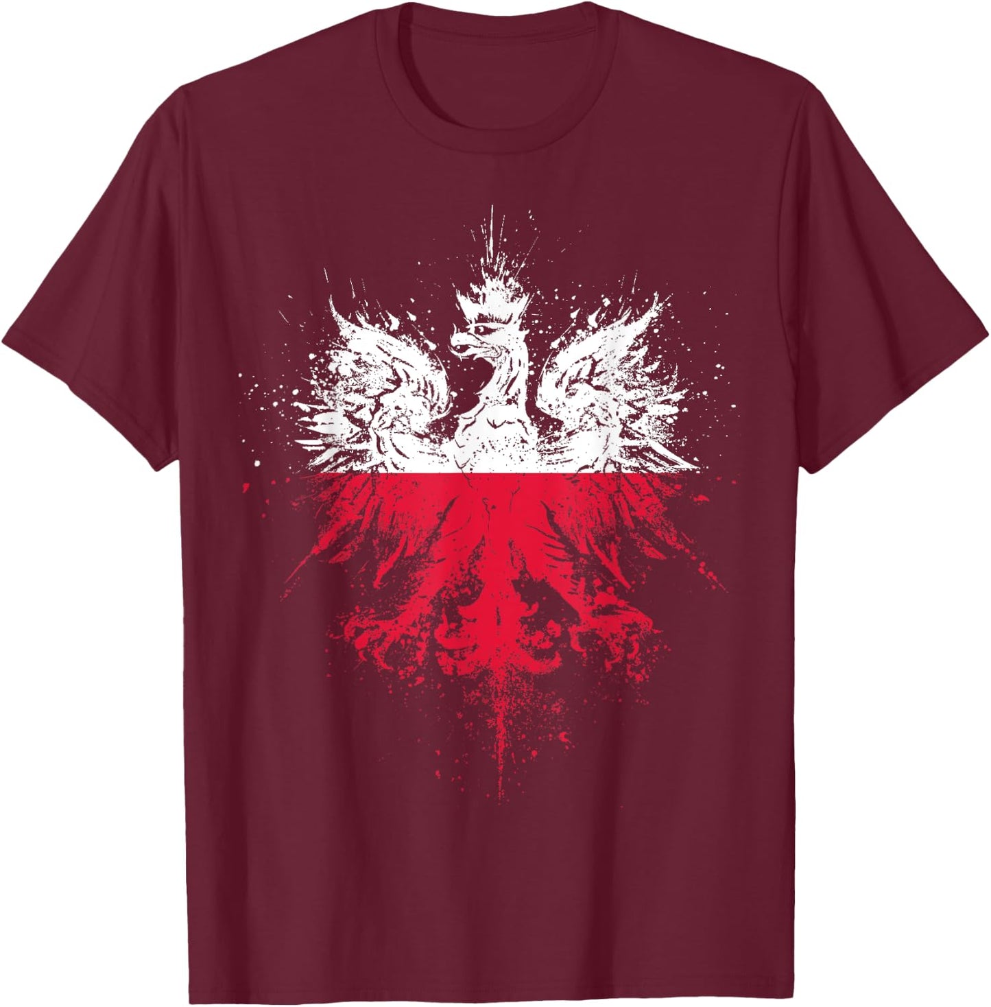 Polish Eagle | Polish Pride | Polish Flag | Polish T-Shirt - T-Shirt | Maroon