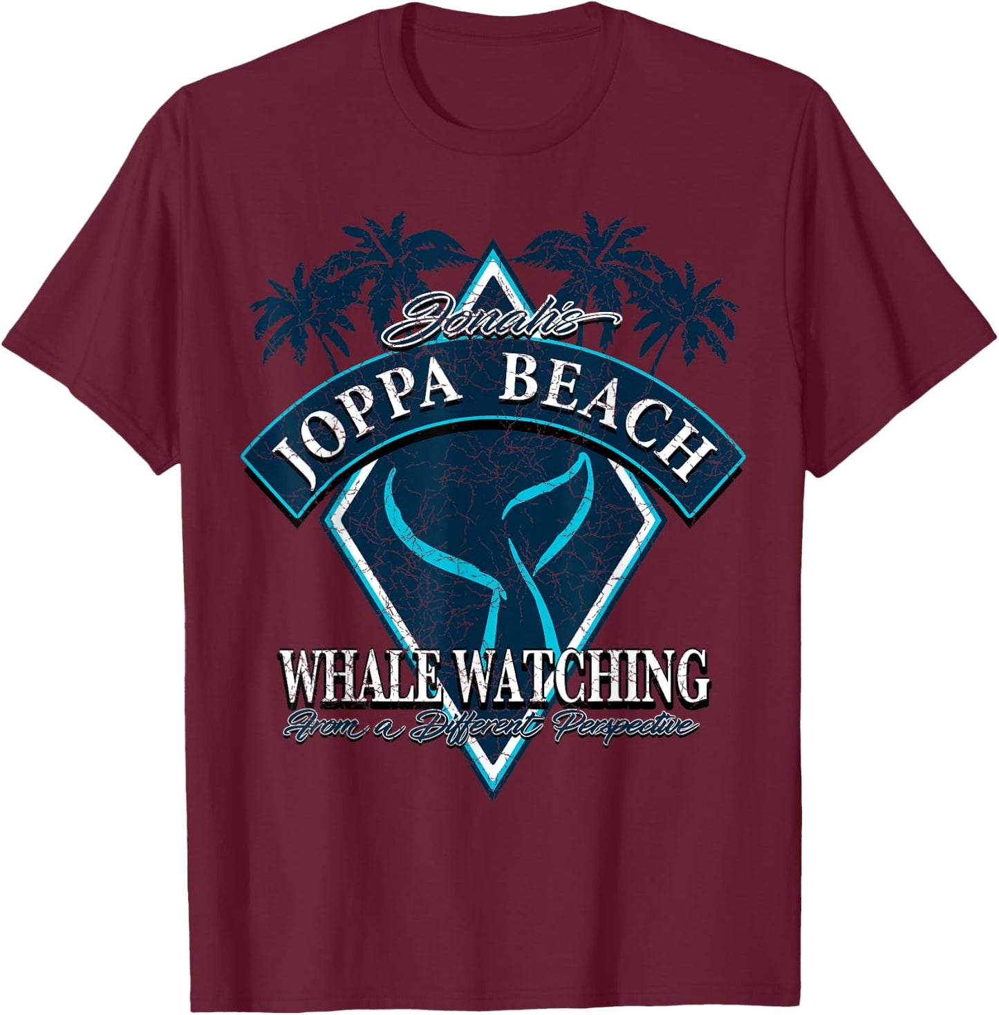 Jonahs Joppa Beach Whale Watching - The Book of Jonah Men Women T-Shirt - T-Shirt | Maroon
