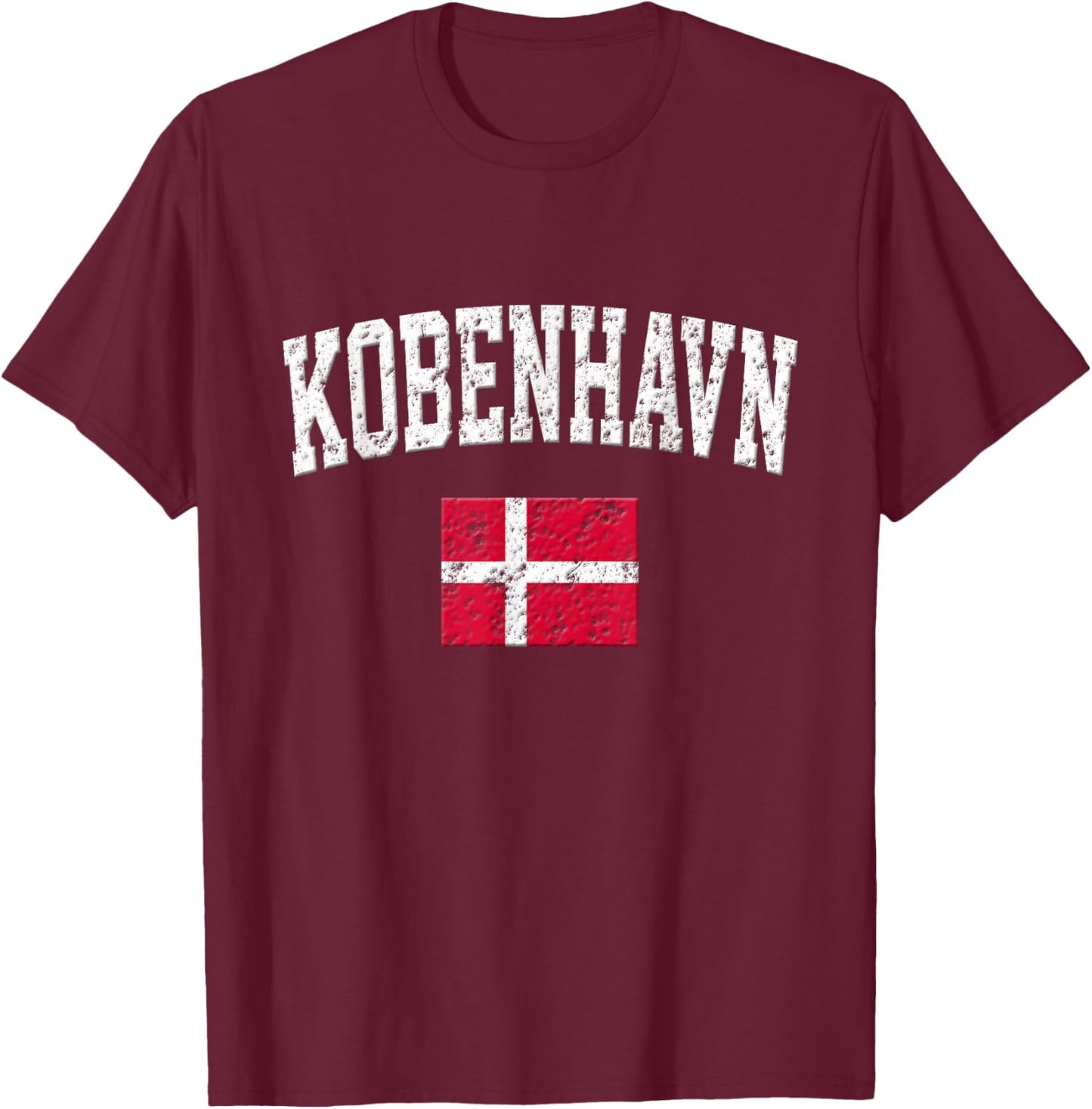 Kobenhavn Shirt - Vintage Copenhagen Denmark Sports T-Shirt - T-Shirt | Maroon