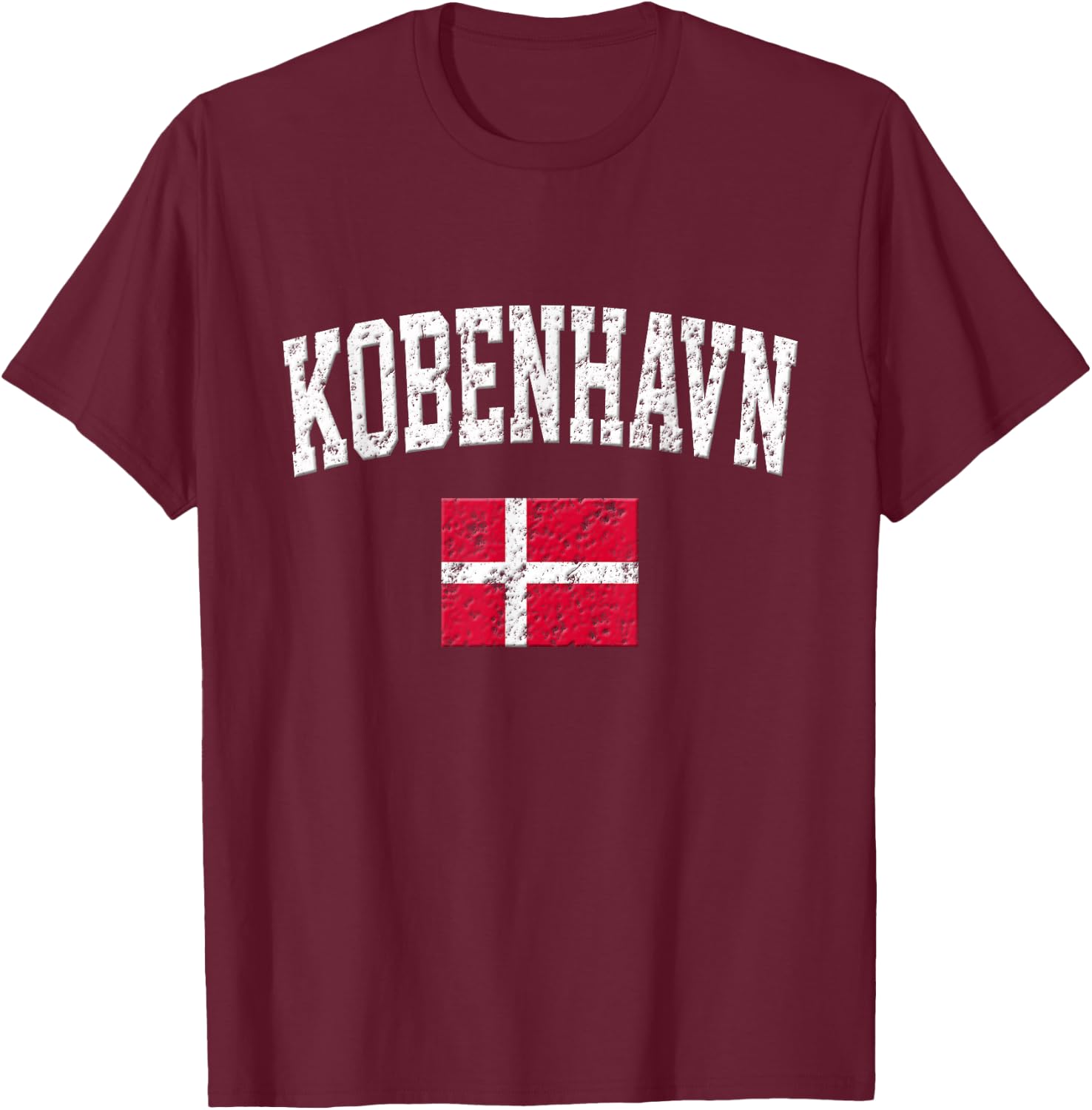Kobenhavn Shirt - Vintage Copenhagen Denmark Sports T-Shirt - T-Shirt | Maroon