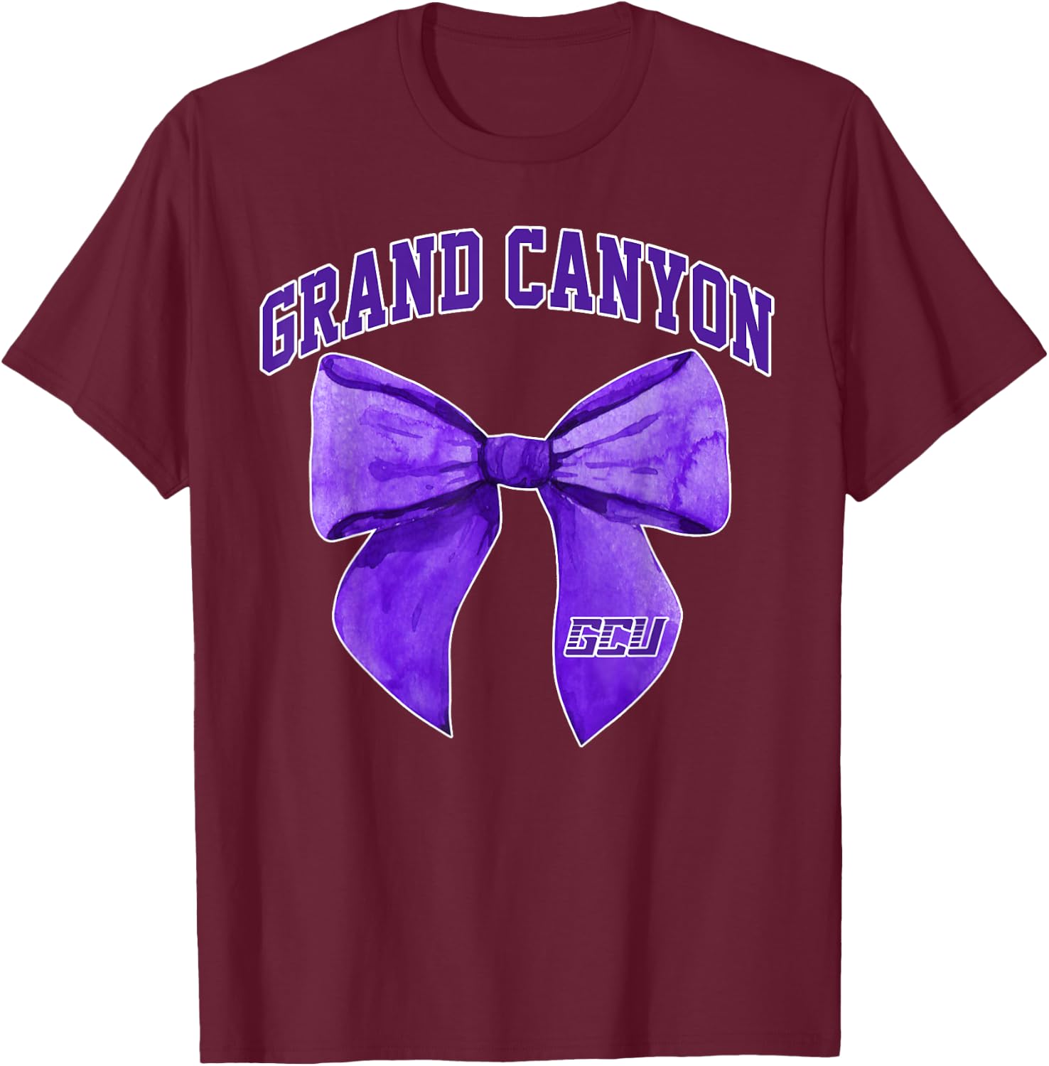 Grand Canyon University Bow Vintage Athletics Girls T-Shirt - T-Shirt | Maroon