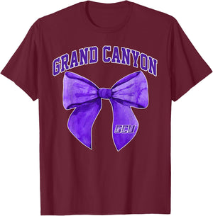 Grand Canyon University Bow Vintage Athletics Girls T-Shirt - T-Shirt | Maroon