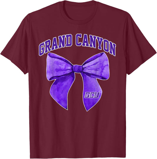 Grand Canyon University Bow Vintage Athletics Girls T-Shirt - T-Shirt | Maroon
