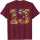 13th Birthday Musical Instruments Theme 13 Year Old Party T-Shirt - T-Shirt | Maroon