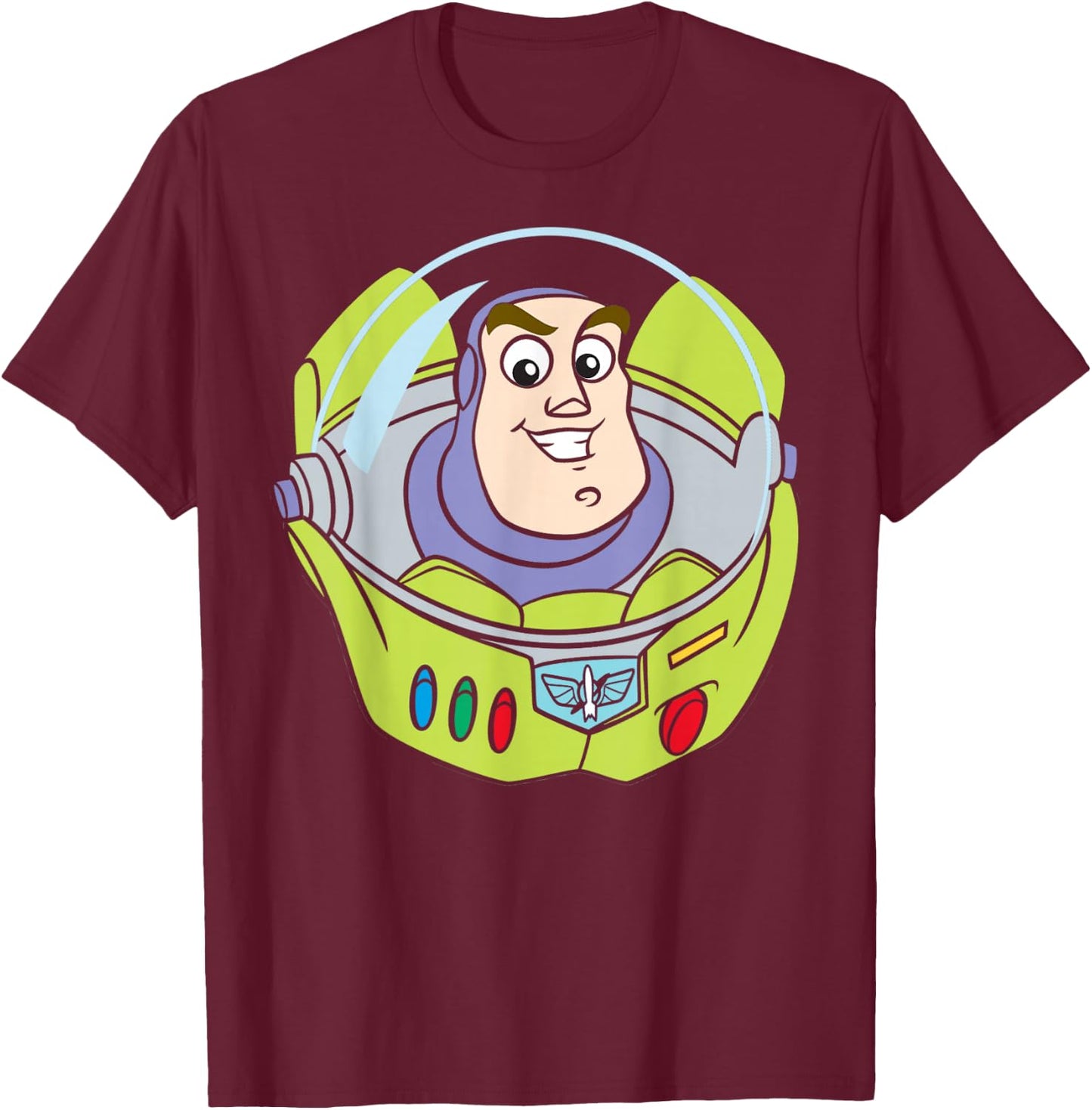 Disney Pixar Toy Story Buzz Lightyear Big Face T-Shirt - T-Shirt | Maroon