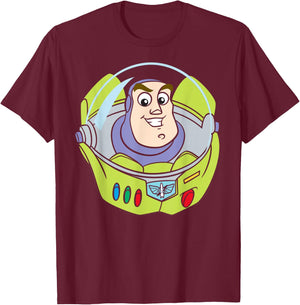 Disney Pixar Toy Story Buzz Lightyear Big Face T-Shirt - T-Shirt | Maroon