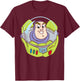 Disney Pixar Toy Story Buzz Lightyear Big Face T-Shirt - T-Shirt | Maroon