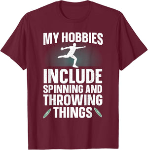 Discus Throwing Art Women Athletics Discus Thrower T-Shirt - T-Shirt | Maroon