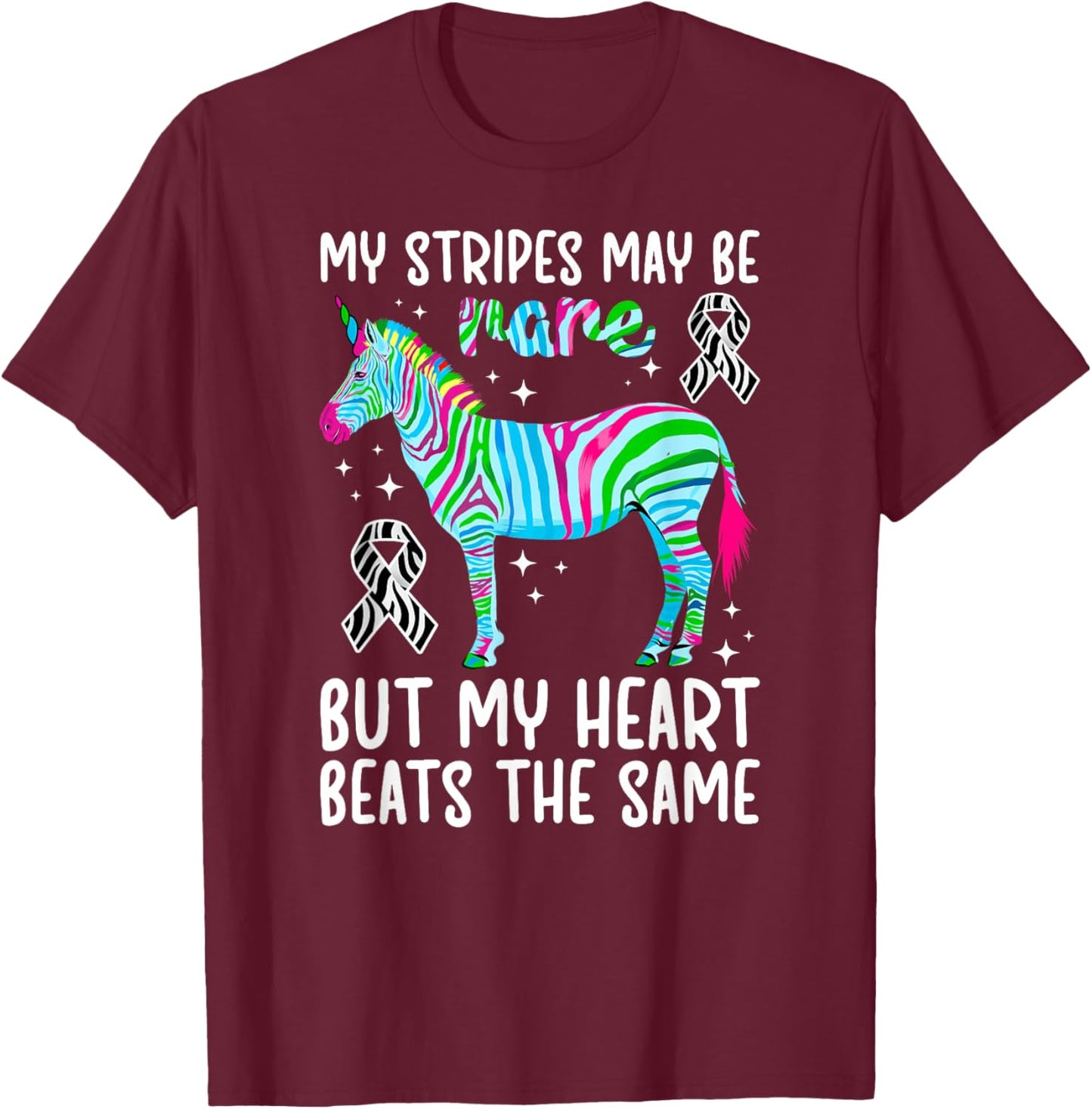 Rare Disease Awareness Proud Rare Disease Fighter T-Shirt - T-Shirt | Maroon