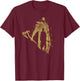 God of War Kratos and Atreus One Color Gold T-Shirt - T-Shirt | Maroon
