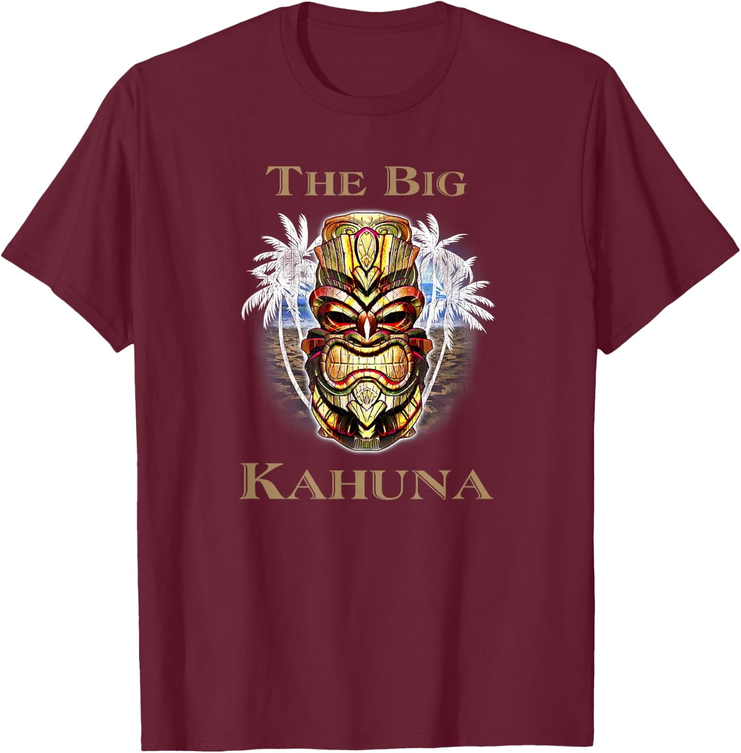 The Big Kahuna Tiki T-Shirt - T-Shirt | Maroon