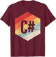 Retro C# T-Shirt - T-Shirt | Maroon