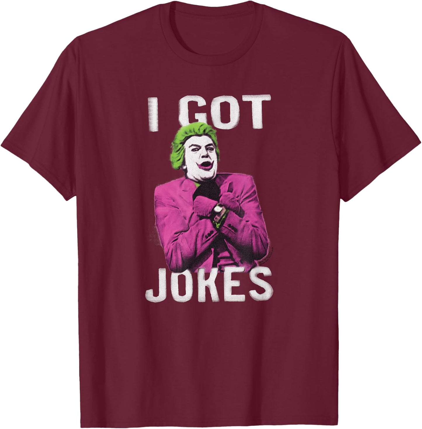 Batman Classic TV Series The Joker Got Jokes T-Shirt - T-Shirt | Maroon