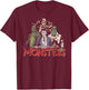 Universal Monsters Vintage Group Shot T-Shirt - T-Shirt | Maroon