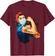 Rosie The Riveter - Woman Nurse T-Shirt - T-Shirt | Maroon