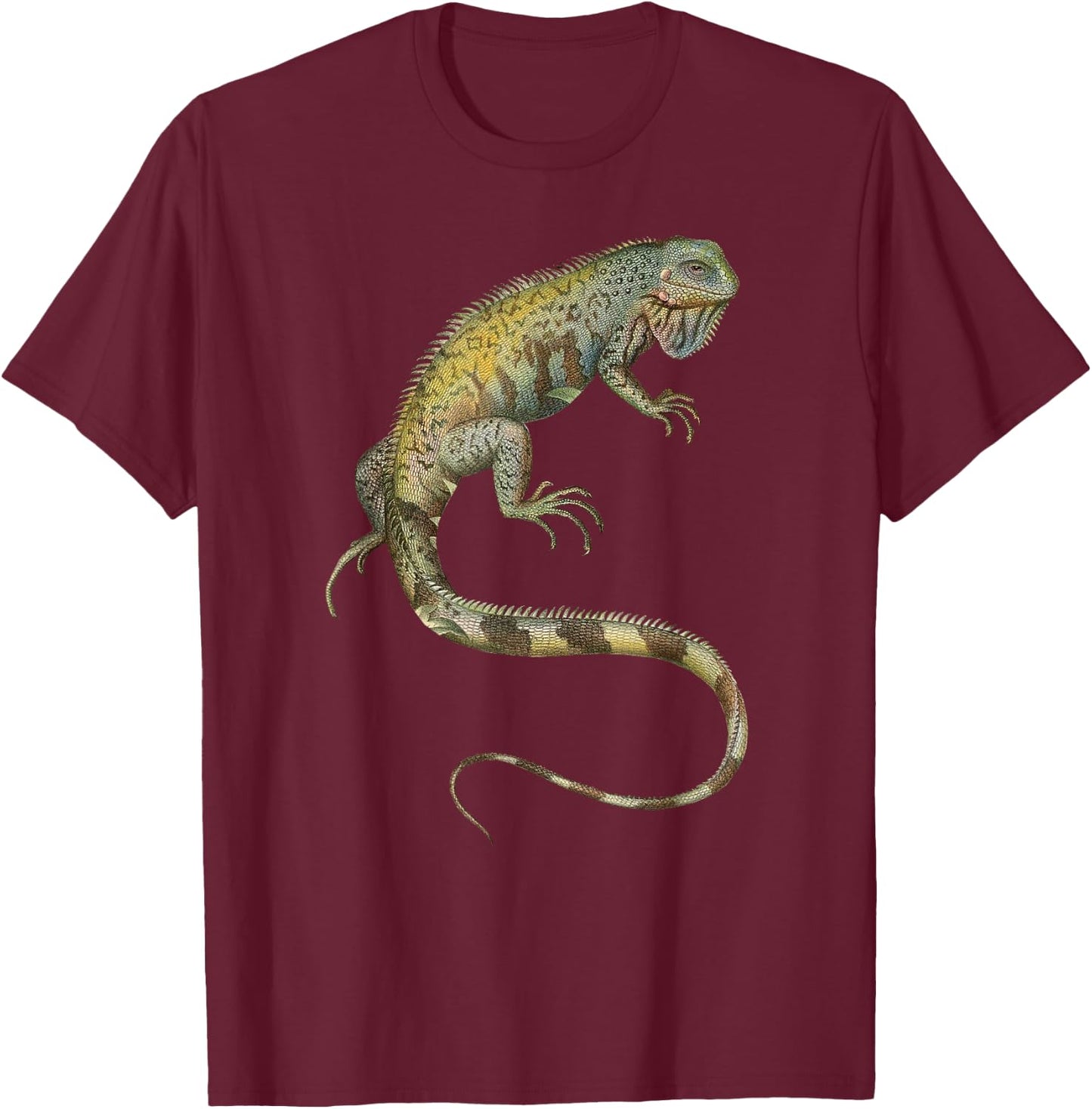 Iguana Tropical Lizard T-Shirt - T-Shirt | Maroon