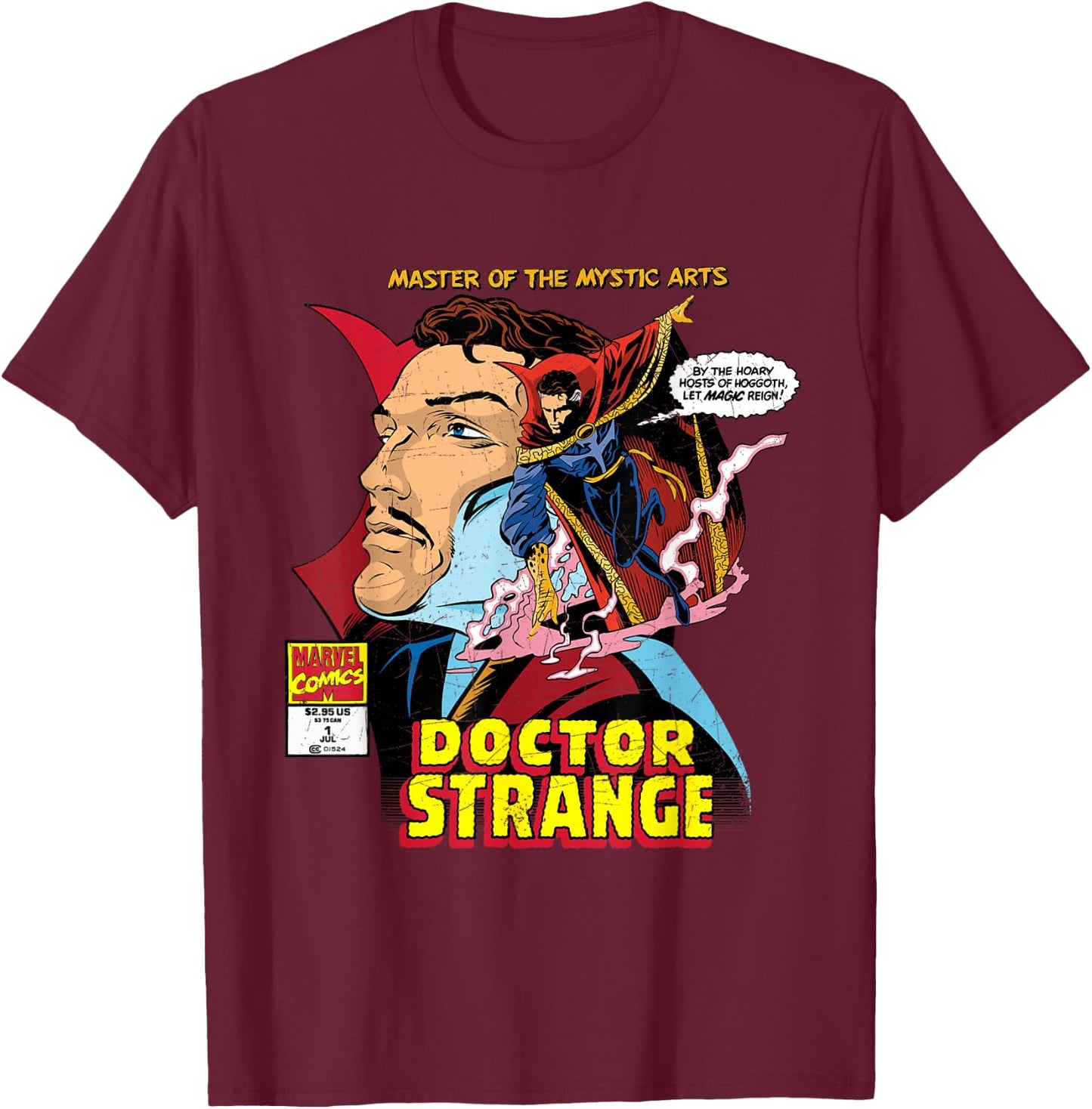 Marvel Comics Doctor Strange Master of Mystic Arts T-Shirt - T-Shirt | Maroon