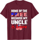 My Uncle Is Brave Home Of The Free - Proud Army Niece Nephew T-Shirt - T-Shirt | Maroon
