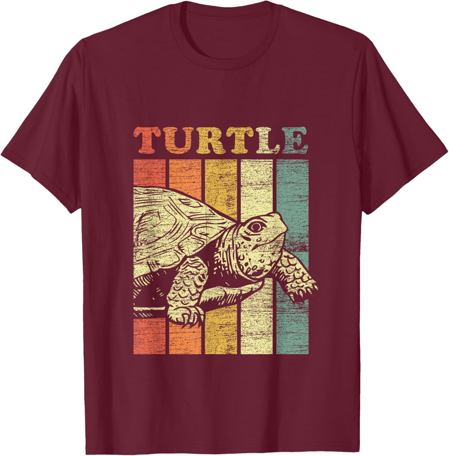 Retro Turtle T-Shirt - T-Shirt | Maroon