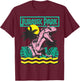 Jurassic Park Vintage T-Rex Roar Retro Small T-Shirt - T-Shirt | Maroon