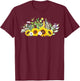 Sunflower Hummingbird Garden Birdwatching Nature Lover T-Shirt - T-Shirt | Maroon