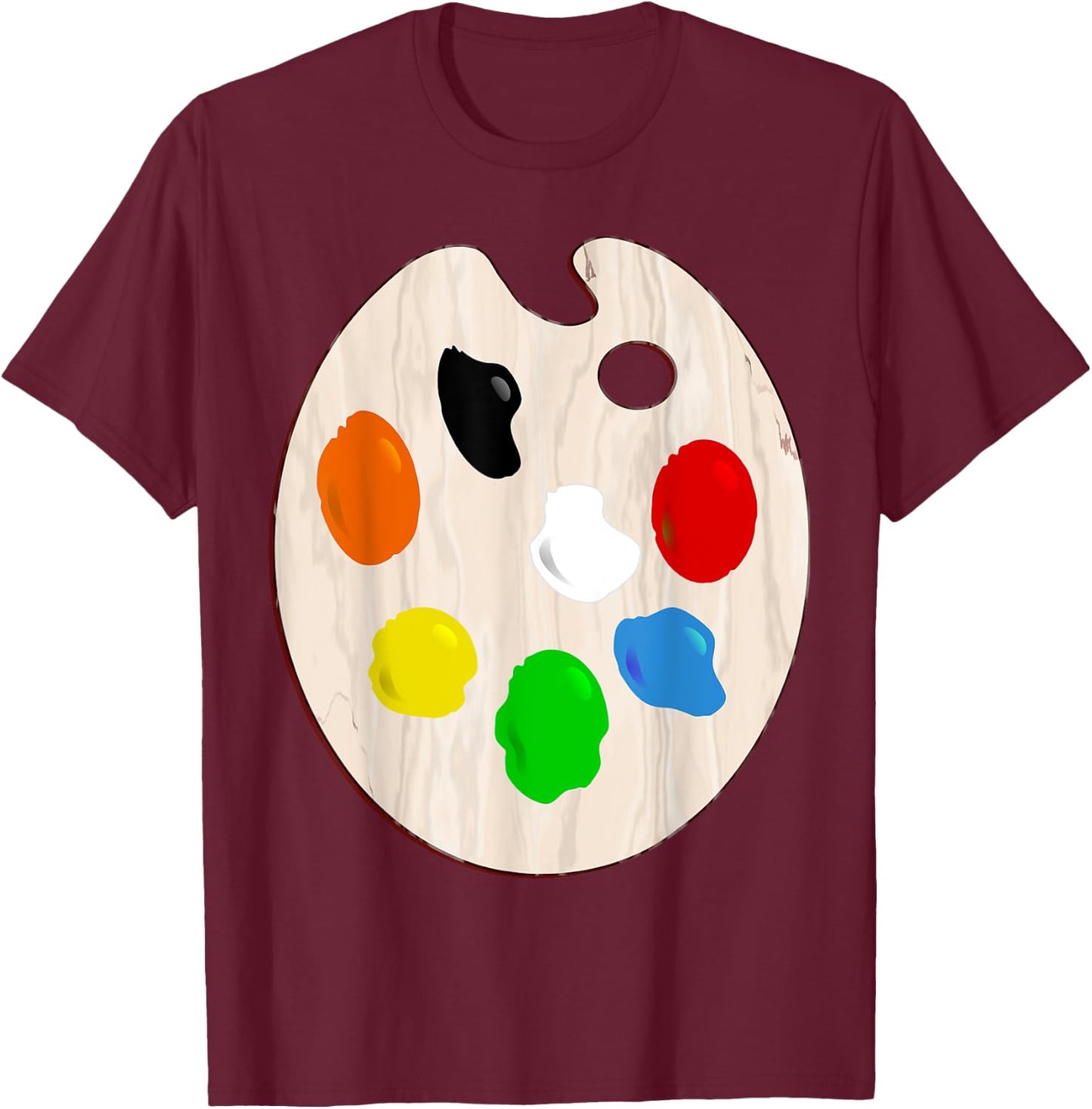 Painter Artist Paint Palette Costume Halloween T-Shirt - T-Shirt | Maroon