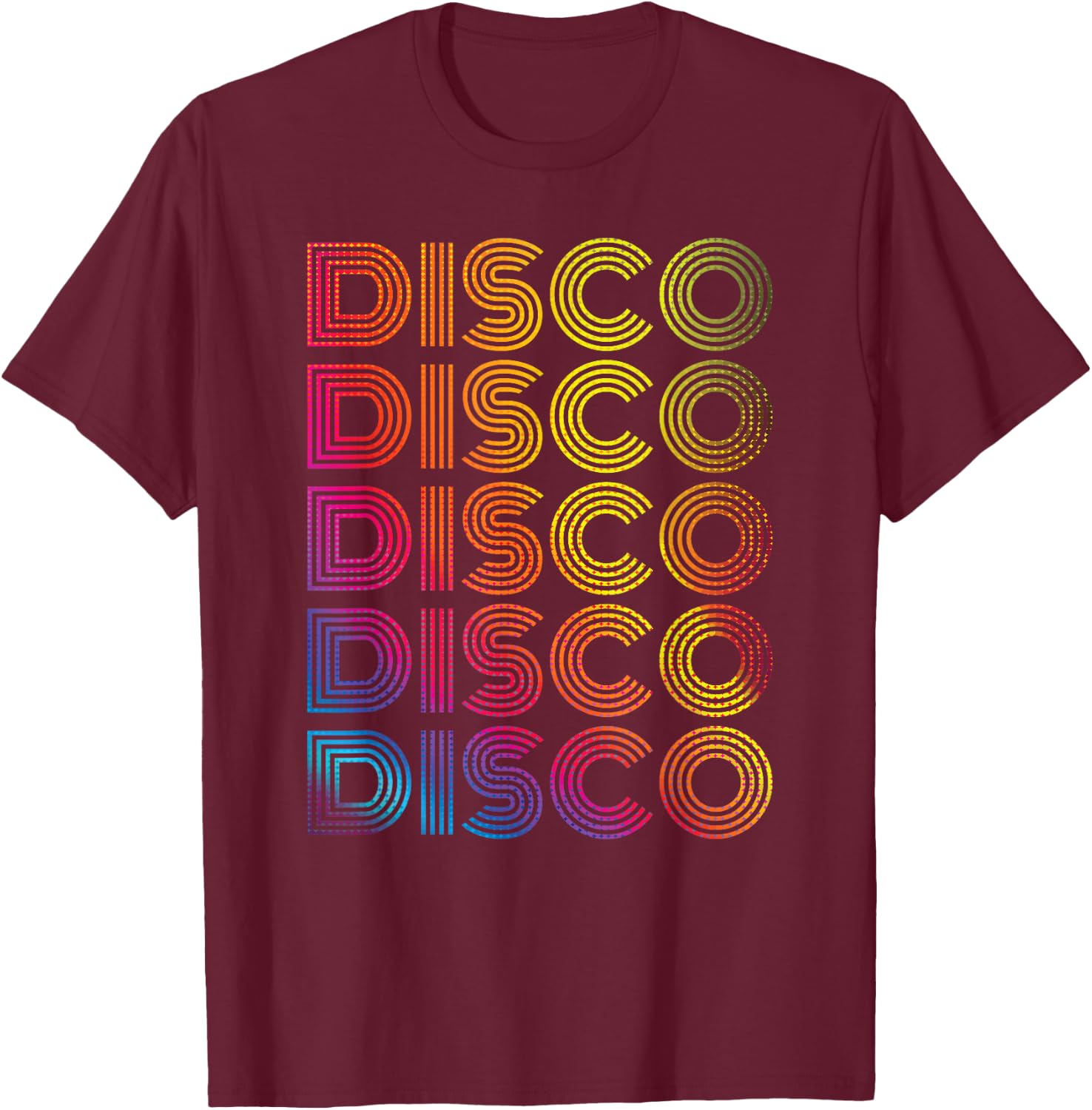 70's 80s Disco Dancing Party Vintage Retro Old School Outfit T-Shirt - T-Shirt | Maroon