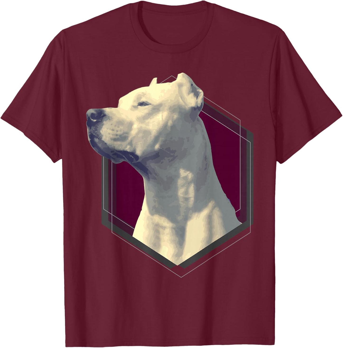 Argentine Mastiff T Shirt - Dogo Argentino T-Shirt - T-Shirt | Maroon