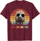 Vintage Best Dog Dad Ever Poodle Father's Day Gifts T-Shirt - T-Shirt | Maroon