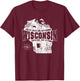 Vintage Wisconsin Shirt -I love Wisconsin T-Shirt - T-Shirt | Maroon