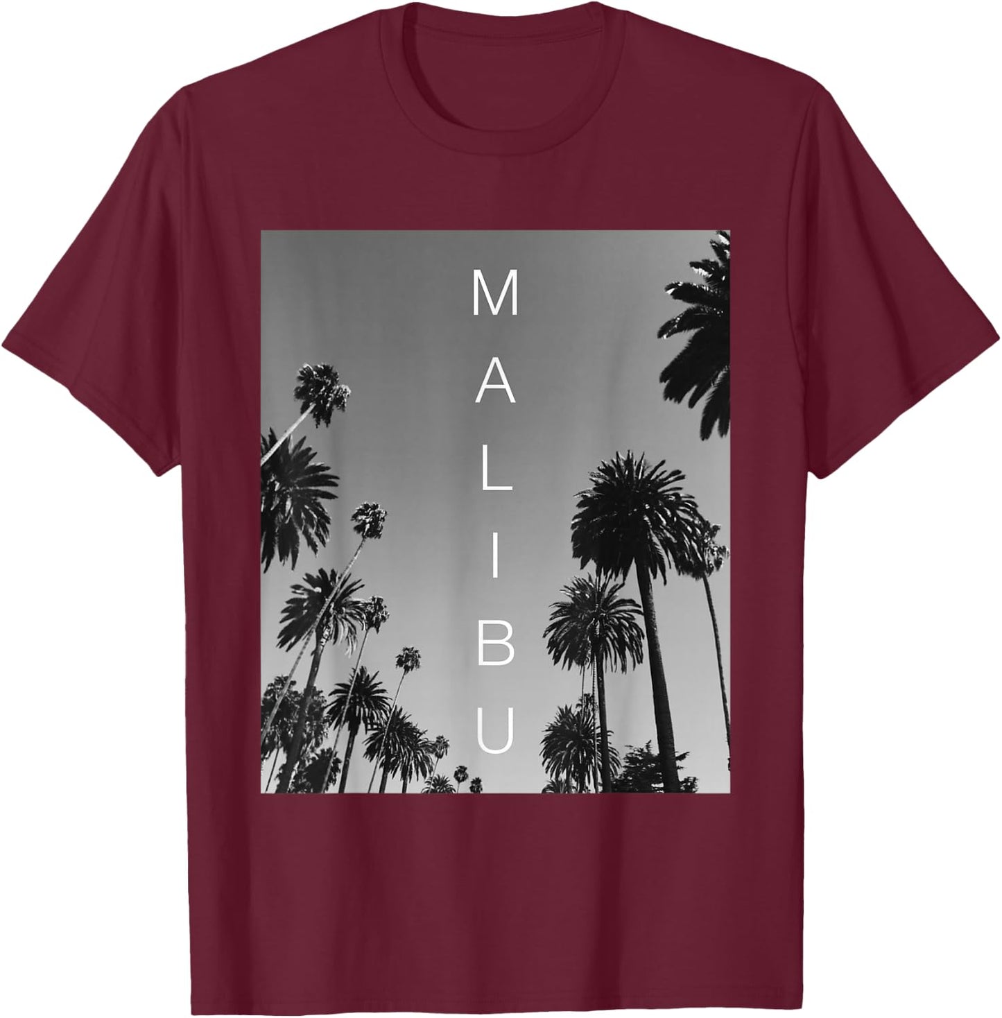 Malibu Shirts Men Women CA Malibu California Beach Souvenir T-Shirt - T-Shirt | Maroon