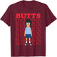 Bob's Burgers Tina Likes Butts Logo Stack T-Shirt - T-Shirt | Maroon