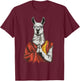 Dalai Lama Dali Llama Shirt | Cute Meditation Funny Gift T-Shirt - T-Shirt | Maroon