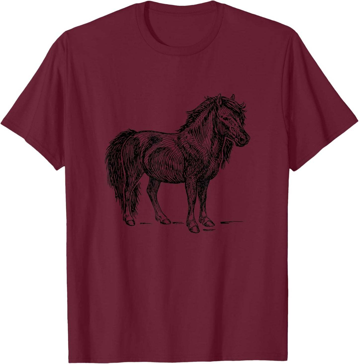 Vintage Shetland Pony T-Shirt - T-Shirt | Maroon